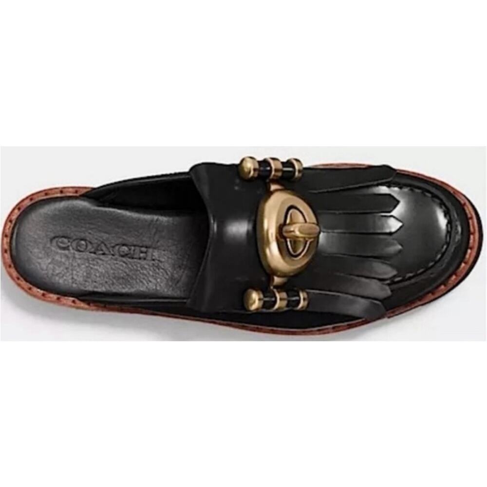 COACH 1941 Turnlock Creeper Mules Slides Shoes Size 5 turn lock - Picture 6 of 12